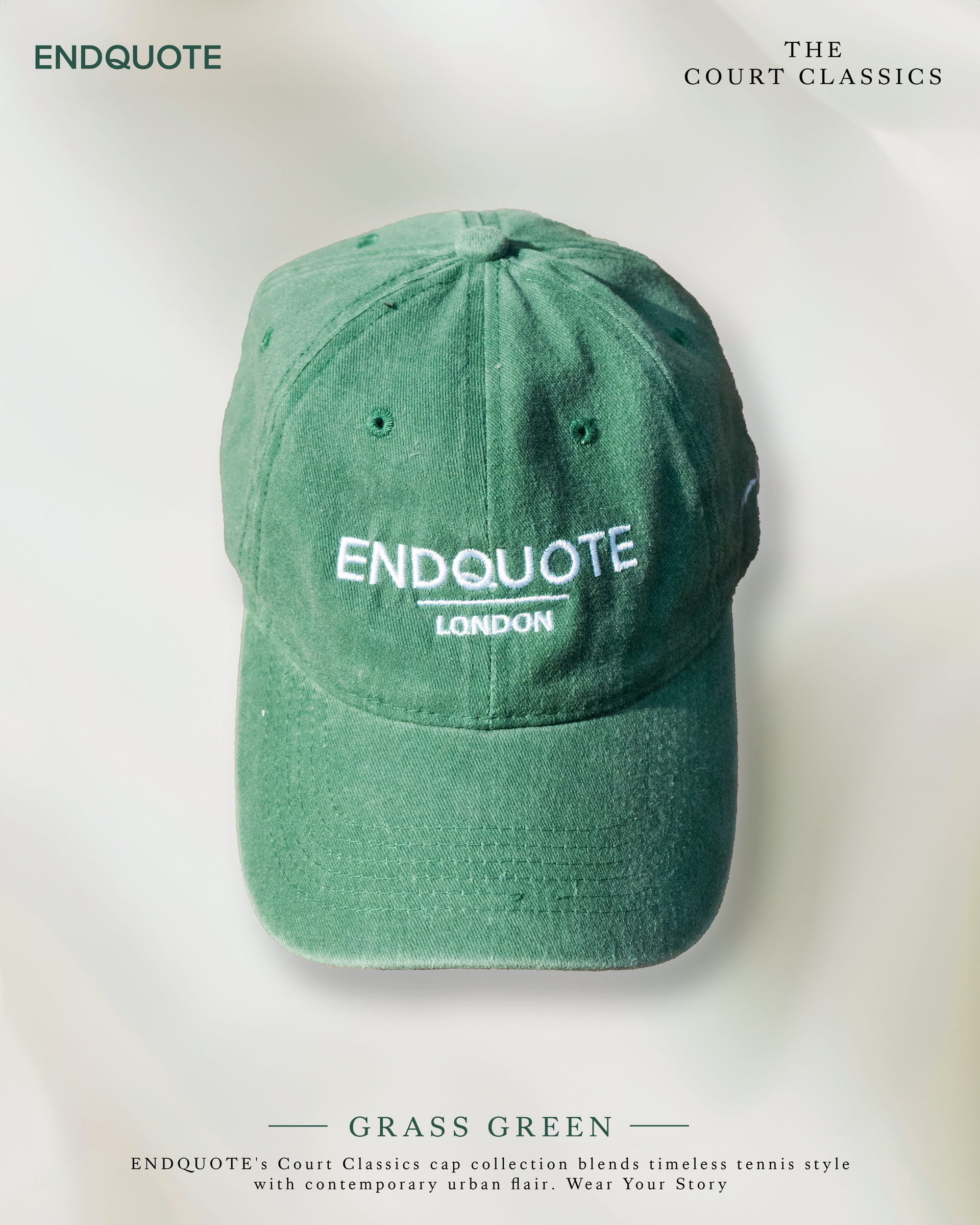 ENDQUOTE Grass Green Cap | Court Classics Collection