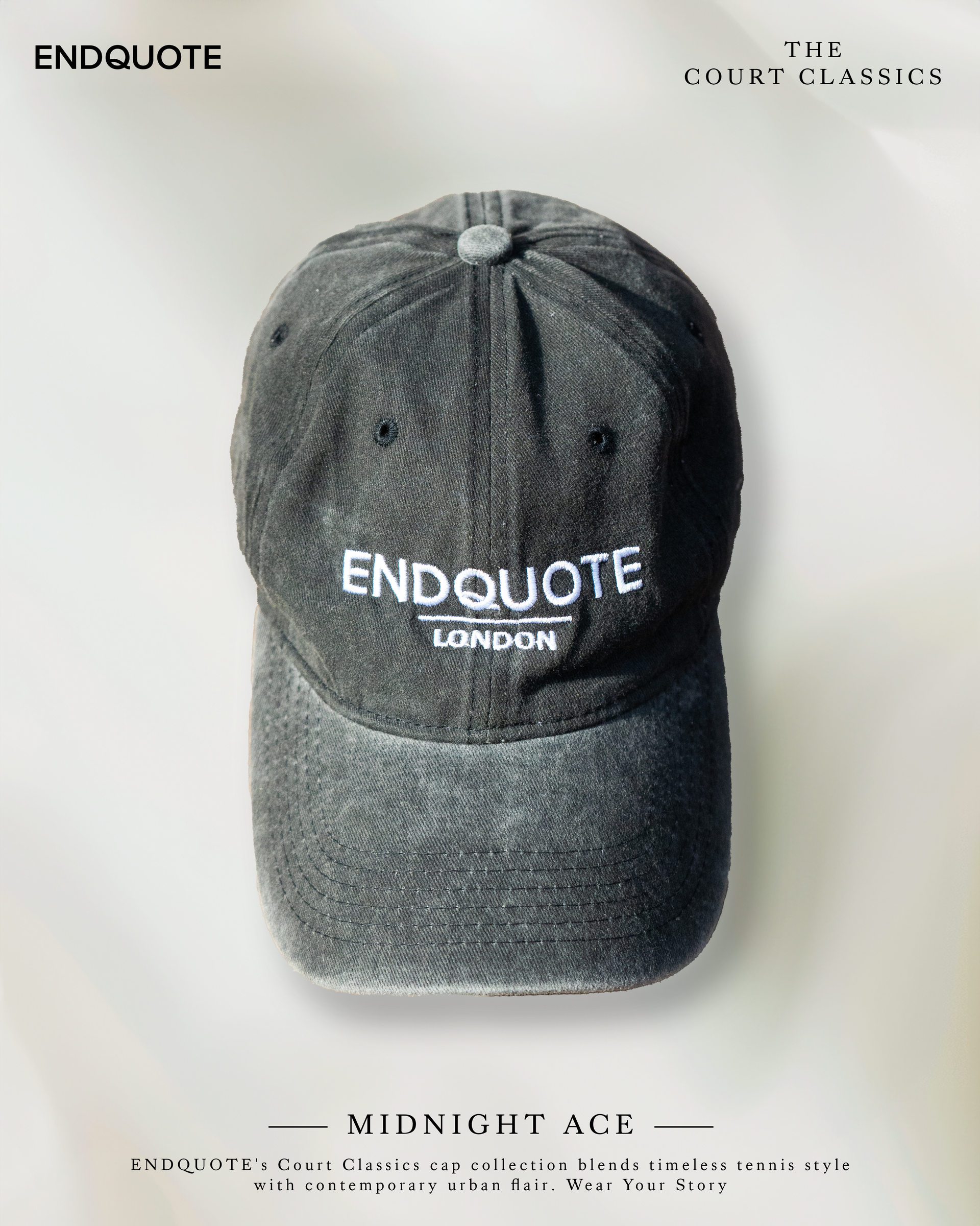 ENDQUOTE Midnight Ace Cap | Court Classics Collection